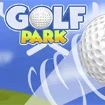 큰 골프 공이 하늘을 배경으로 날아가는 모습