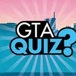 푸른 도시 배경 위에 GTA QUIZ?