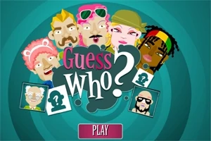 다양한 인물 일러스트와 Guess Who?