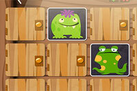 할로윈 몬스터 기억력 게임에서 유령 카드 맞추기