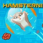 햄스터가 공 안에서 떠다니며 주변에 브레인이 있는 장면과 제목이 있는 이미지