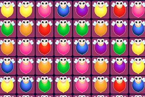 다양한 색상의 귀여운 날개 달린 캐릭터들이 그리드 형태로 배열되어 있다