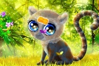귀여운 아기 여우원숭이를 돌보는 변신 게임