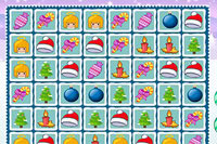 크리스마스 아이템을 끌어 3개 이상 연결하세요