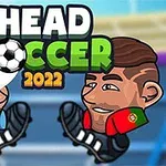 두 명의 캐릭터가 각각 아르헨티나와 포르투갈 유니폼을 입고 헤딩 경기를 하는 모습