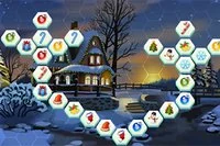 크리스마스를 위한 마작 헥스 연결 게임