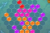 행과 열, 대각선을 채우세요! Hexa Fever Summer 게임을 위한 입니다.