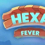 밝고 생생한 하늘을 배경으로 HEXA FEVER라는 텍스트가 중앙에 있는 이미지