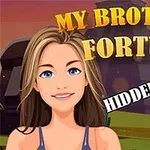 여성 캐릭터와 함께 MY BROTHERS FORTUNE와 HIDDEN OBJECTS라는 문구가 있는 일러스트