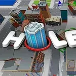 도시의 건물들이 주변에 있는 가운데 HOLE