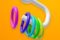 갈고리를 회전하여 모든 고리를 구멍에 넣으세요