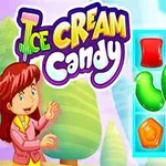 캐릭터가 있는 카툰 스타일의 아이스크림 캔디 퍼즐 보드