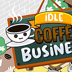 커피 컵과 함께 IDLE COFFEE BUSINESS라는 문구가 적힌 초록색 간판