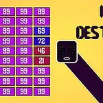 보라색 숫자가 표시된 타일들 옆에 검은 얼굴이 있는 노란 배경 이미지