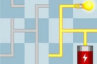 전구에서 배터리로 길을 만들어 전구를 켜세요