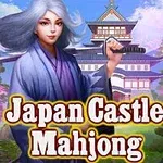 여성 검객이 일본 성을 배경으로 서 있는 모습