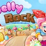 알록달록한 캔디와 케이크로 이루어진 배경에서 큰 빨간 리본을 한 분홍 머리의 캐릭터가 웃고 있는 모습