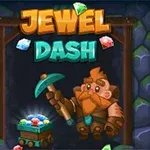 광산 입구에서 보석이 담긴 수레와 곡괭이를 든 캐릭터