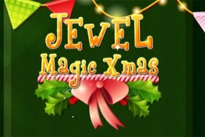 초록색 배경에 크리스마스 장식과 함께 JEWEL Magic Xmas라는 글자가 쓰여 있습니다