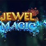 다채로운 보석들이 어두운 배경 위에 흩어져 있는 모습을 담고 있으며, Jewel Magic이라는 글자가 표시되어 있습니다