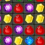 다양한 색상의 보석들이 격자 무늬로 배열된 이미지