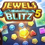 보석과 고대 사원을 배경으로 한 만화 스타일의 여자 캐릭터 이미지