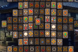 타일에 다양한 기하학적 문양과 색상이 표시된 퍼즐 게임 화면