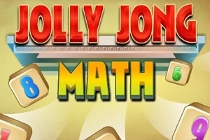 다양한 숫자가 적힌 타일이 배경에 흩어져 있고, JOLLY JONG MATH라는 글자가 중앙에 두드러지게 표시된 이미지
