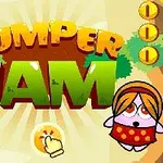 강렬한 글씨로 쓰여진 JUMPER JAM 제목 아래 다양한 캐릭터들이 모여 있다