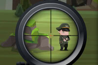 정글에서 군인을 사격