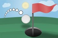 Just Golf는 210단계에서 점진적 난이도로 미니멀리즘과 퍼즐을 결합합니다