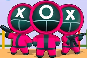 가면을 쓴 세 명의 캐릭터가 분홍색 복장을 입고 있다