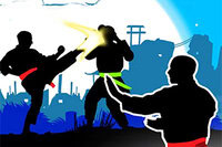 카라테 고수가 되어 전사들과 싸우세요!