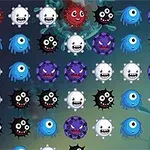 다양한 색상의 귀엽고 둥근 캐릭터들이 그리드 형태로 배열되어 있다