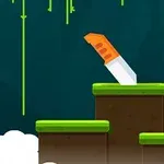 풀밭 위에 꽂혀 있는 칼과 구름이 있는 플랫폼 풍경