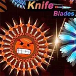 오렌지와 파란색 얼굴이 중앙에 위치하고 있으며, 각각 날카로운 칼날과 얼음 같은 날개로 둘러싸여 있다