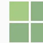 녹색과 연두색으로 채워진 네 개의 정사각형이 2x2 배열로 배치되어 있습니다