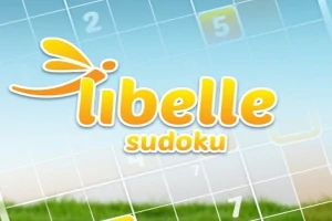 파란 하늘과 초원이 배경인 이미지에 libelle sudoku라는 텍스트가 적혀 있습니다