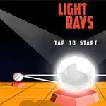 조명 아래 다각형 모양의 수정이 중앙에 놓여 있고, 주변에 거울과 광선 발사 장치가 있습니다