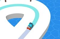 도로를 칠하지만 장애물에 주의하세요.