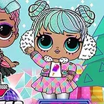 알록달록한 옷을 입고 큰 눈과 독특한 헤어스타일을 가진 두 인형 캐릭터