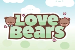 Love Bears라는 글자와 함께 귀여운 곰 얼굴과 하트들이 있는 이미지