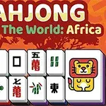 붉은 배경에 다양한 무늬와 그림이 있는 마작 패가 배열되어 있으며, 원숭이와 사자 그림이 포함되어 있습니다