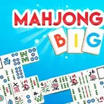 파란 배경 위에 MAHJONG BIG라는 글자가 있고, 다양한 패턴의 마작 패가 배열되어 있습니다