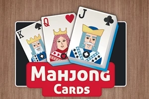 This mahjong game is played with images of playing cards