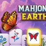 나비 그림과 다양한 꽃 무늬 그림이 있는 마작 패가 배경에 배치된 이미지