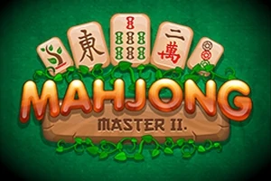 녹색 배경에 네 개의 마작 패와 MAHJONG MASTER II라는 글자가 있는 이미지