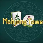 녹색 배경에 마작 패 두 개와 Mahjong Tower라는 노란 글자가 중앙에 배치된 이미지