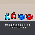 두 명의 왕관을 쓴 빨간색과 파란색 캐릭터와 두 명의 귀가 달린 파란색과 빨간색 캐릭터가 나란히 서 있는 장면입니다