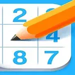 연필로 숫자를 쓰고 있는 숫자 그리드 이미지